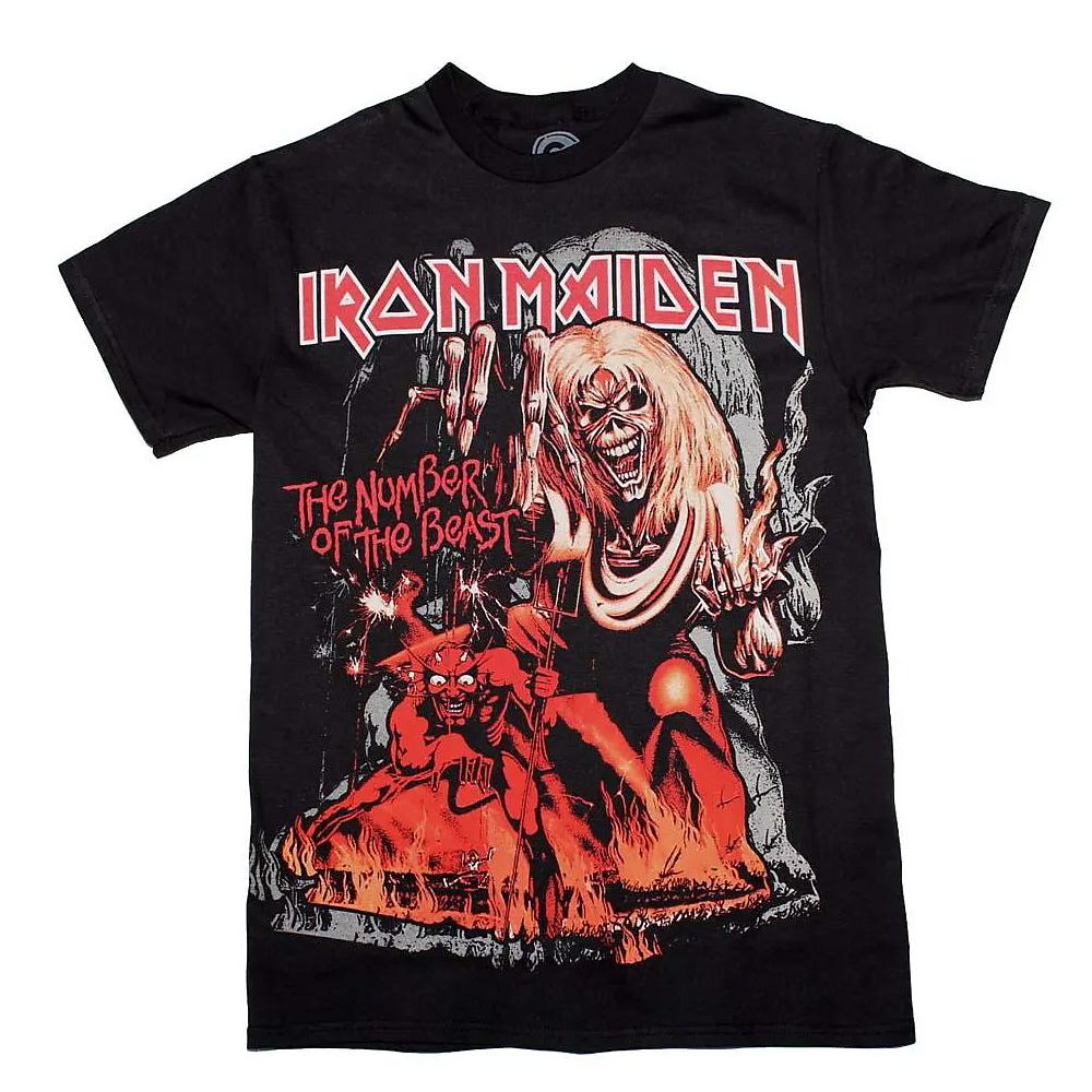 IRON MAIDEN Killers Vintage Grafické Tričko, Oficiální Merch z Turné Kapely, Heavy Metalové Hudební Tričko, Bavlněné Streetwearové Tričko pro Muže