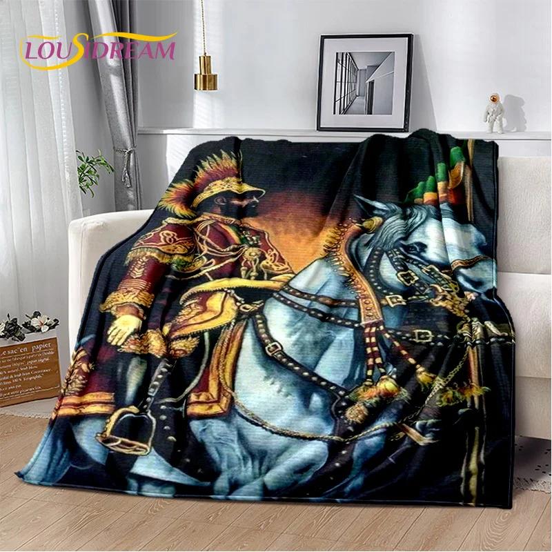Classics Cartoon Africa Ethiopian Painting Art Blanket,Soft Throw Blanket for Home Bedroom Bed Sofa Picnic Office Travel Cover