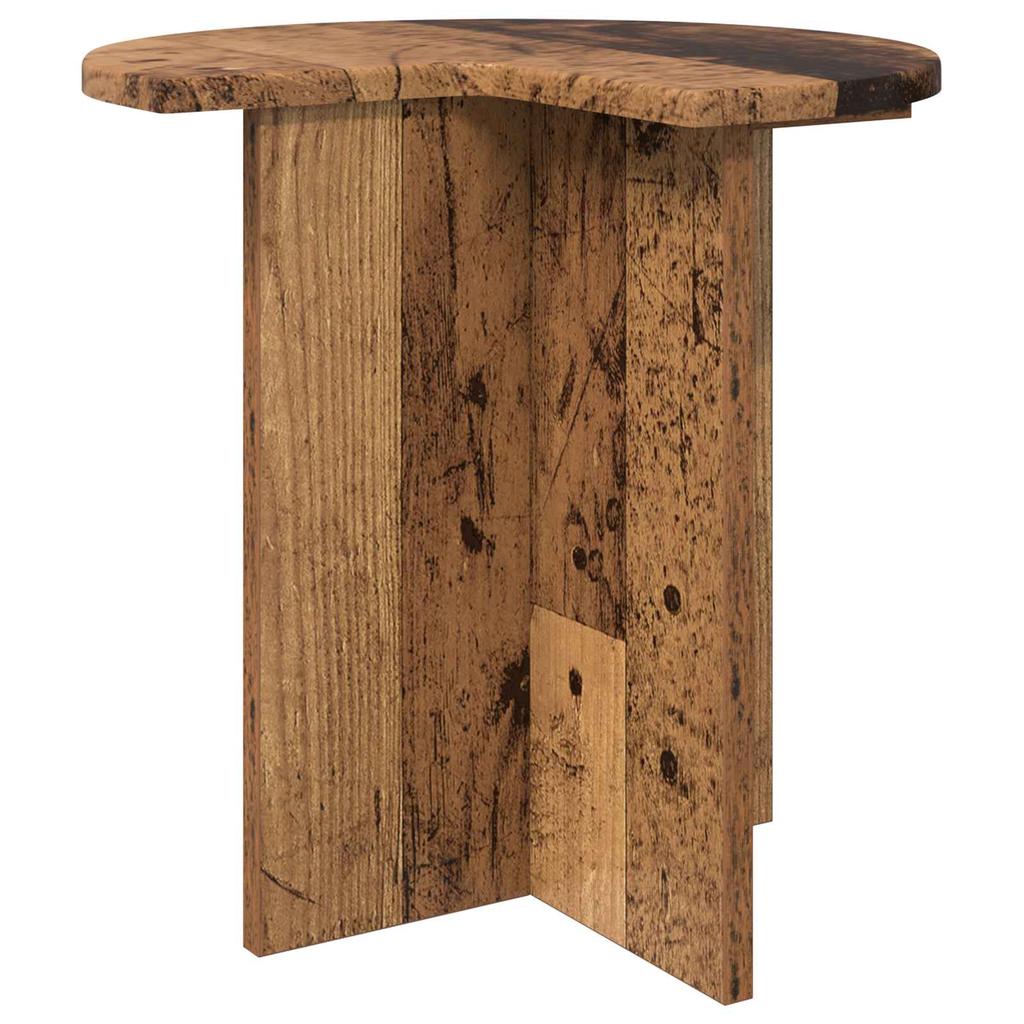 Side Table with Storage Reclaimed Wood Look Ø 39 x 38 cm Engineered Wood