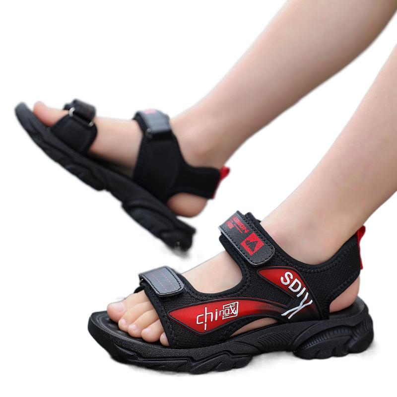 Boys Sandals Children's Sandals Boys Beach Shoes Non-slip Medium and Older Children's Soft-soled Sandals