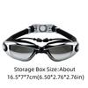Dazzling Colors Myopia Swim Goggles Electroplating Anti-fog Swimming Eyewear  Snorkeling