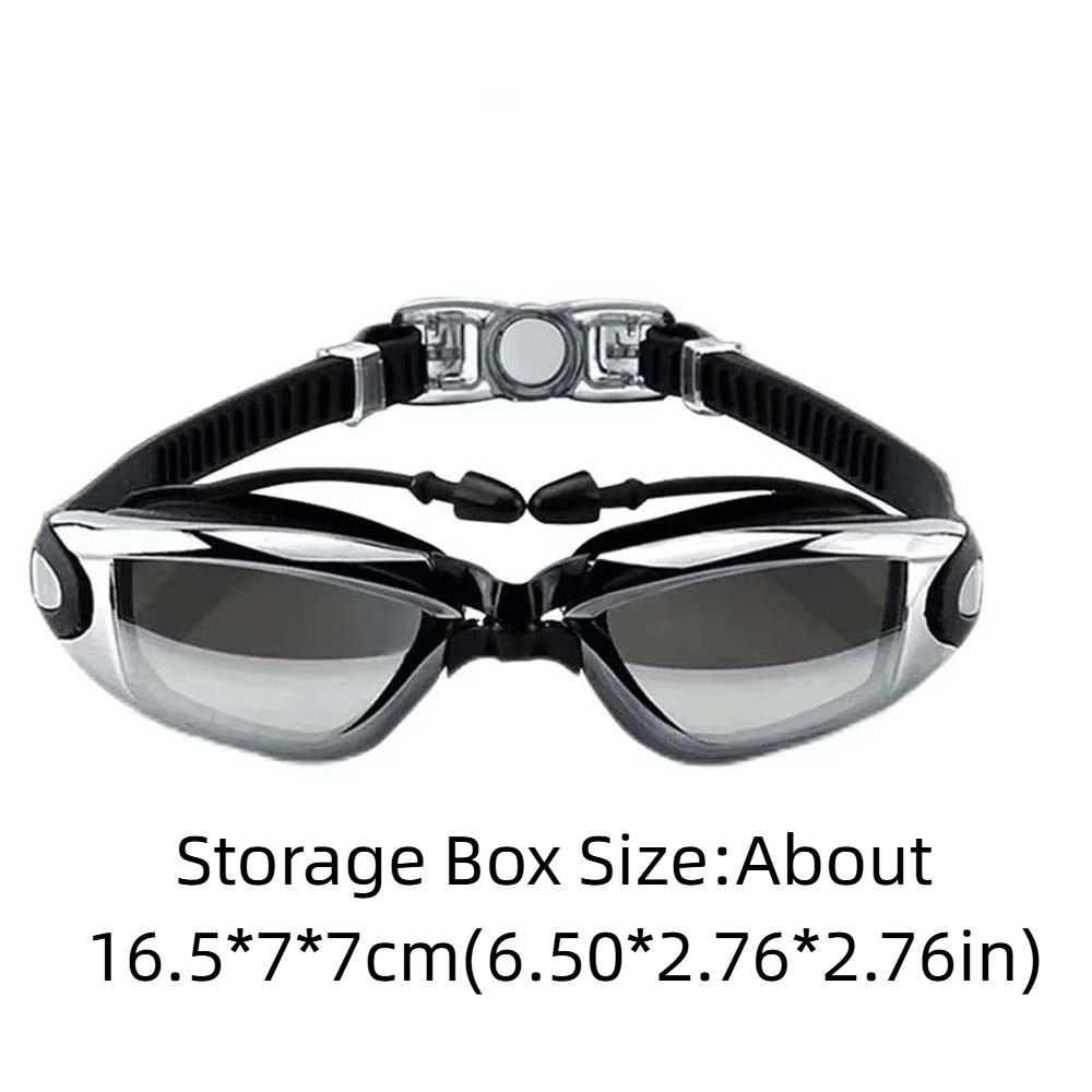 Dazzling Colors Myopia Swim Goggles Electroplating Anti-fog Swimming Eyewear  Snorkeling