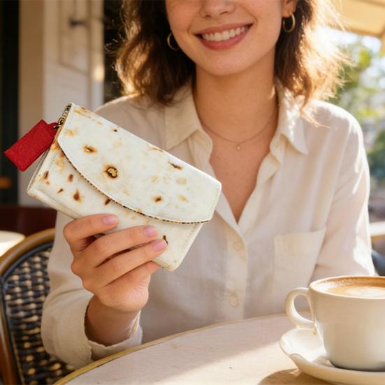 Burrito Geldbörse Kartenhalter Kunstleder Tortilla Tasche Lustige Taco Münzbörse Kartenorganizer Neuheit Geldbörse Geschenk für Tortilla Liebhaber