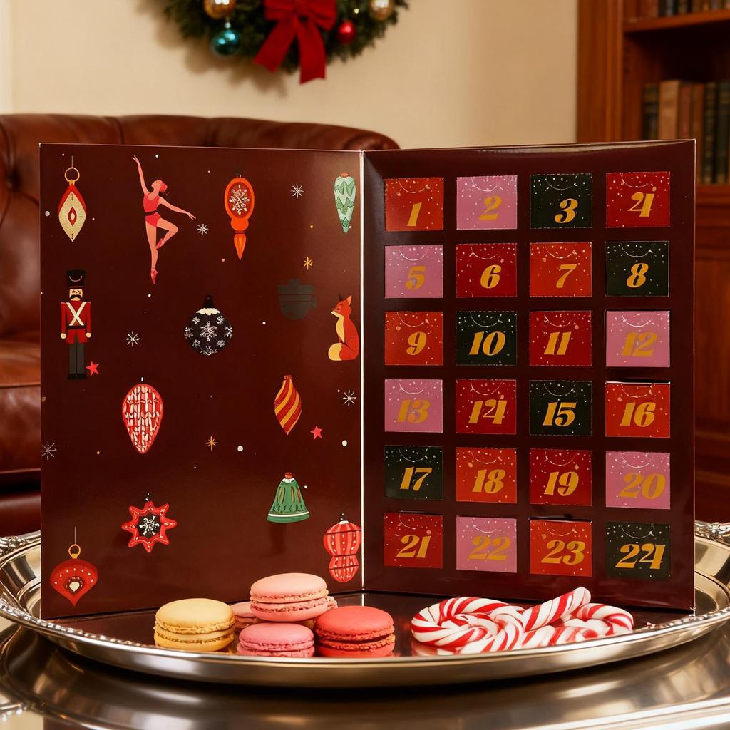 Countdown Calendar 24 Days Refillable Treat Box Countdown Candy Wrapping Boxes For Home Living Room Bedroom School Party Daily