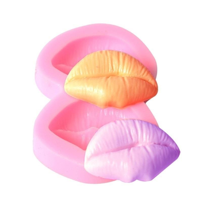 Red Lip Biscuits Silicone Mold Chocolate Candy Mold for Diy Dessert Ice Block Mold Handmade Cupcake Decor Baking Tool