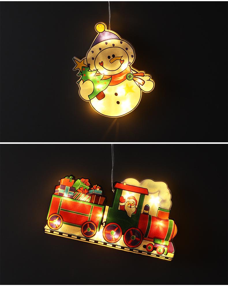 LED Christmas Tree Snowflake String Lights with Santa Claus Decoration