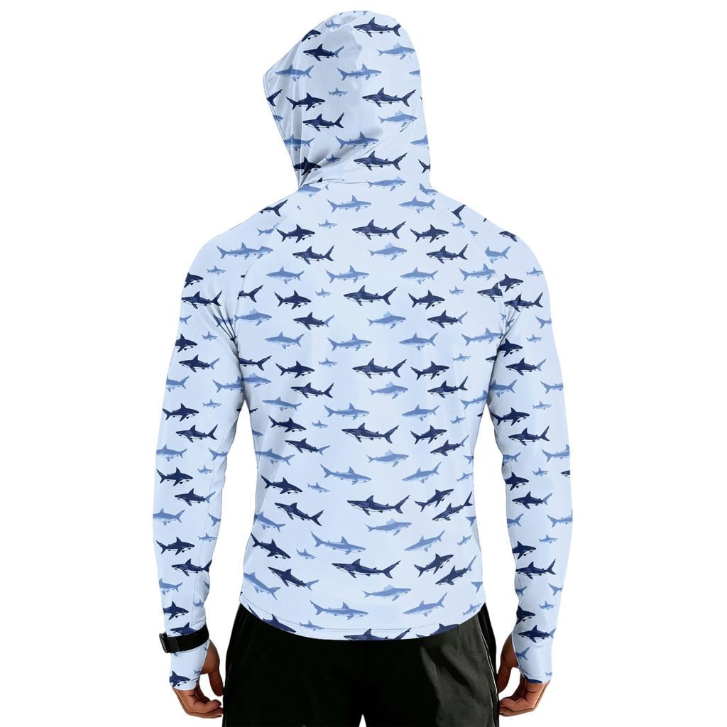 Giacca da Uomo Casual con Cappuccio e Maniche Raglan, Stampa Mimetica, Leggera, Copricapo da Esterno (Occhiali non inclusi)