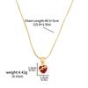 Fashion Gold Color Chain Red Crystal Heart Pendant Necklaces for Women Girls Valentine's Day Birthday Gifts High Quality