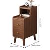 Multifunctional Ultra-Narrow Bedside Table with Storage Drawers Modern Nightstand Easy Maintenance Small Cabinet for Home Bedroo
