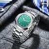 Watch Bracelet Wristwatch Seiko Square Luminous Pointer Stainless Steel Belt Quartz Watch Cool Business Everyday Green Men's Luminous Men's