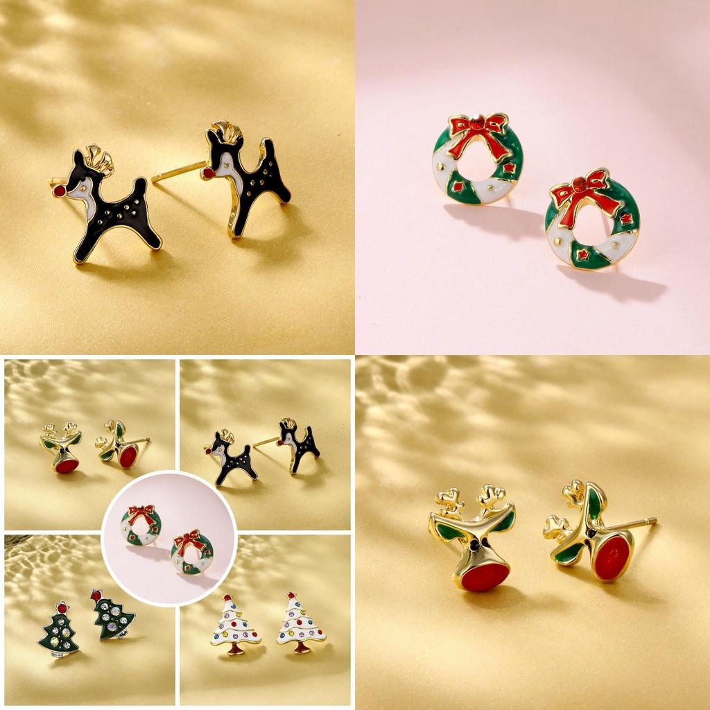 Stylish Alloy Christmas Earrings Fashionable Holiday Accessories