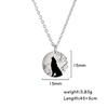 My Shape Wolf Necklace for Women Girls Animal Moon Silver Color Stainless Steel Necklaces Choker Link Chain Fashion Jewelry Gift