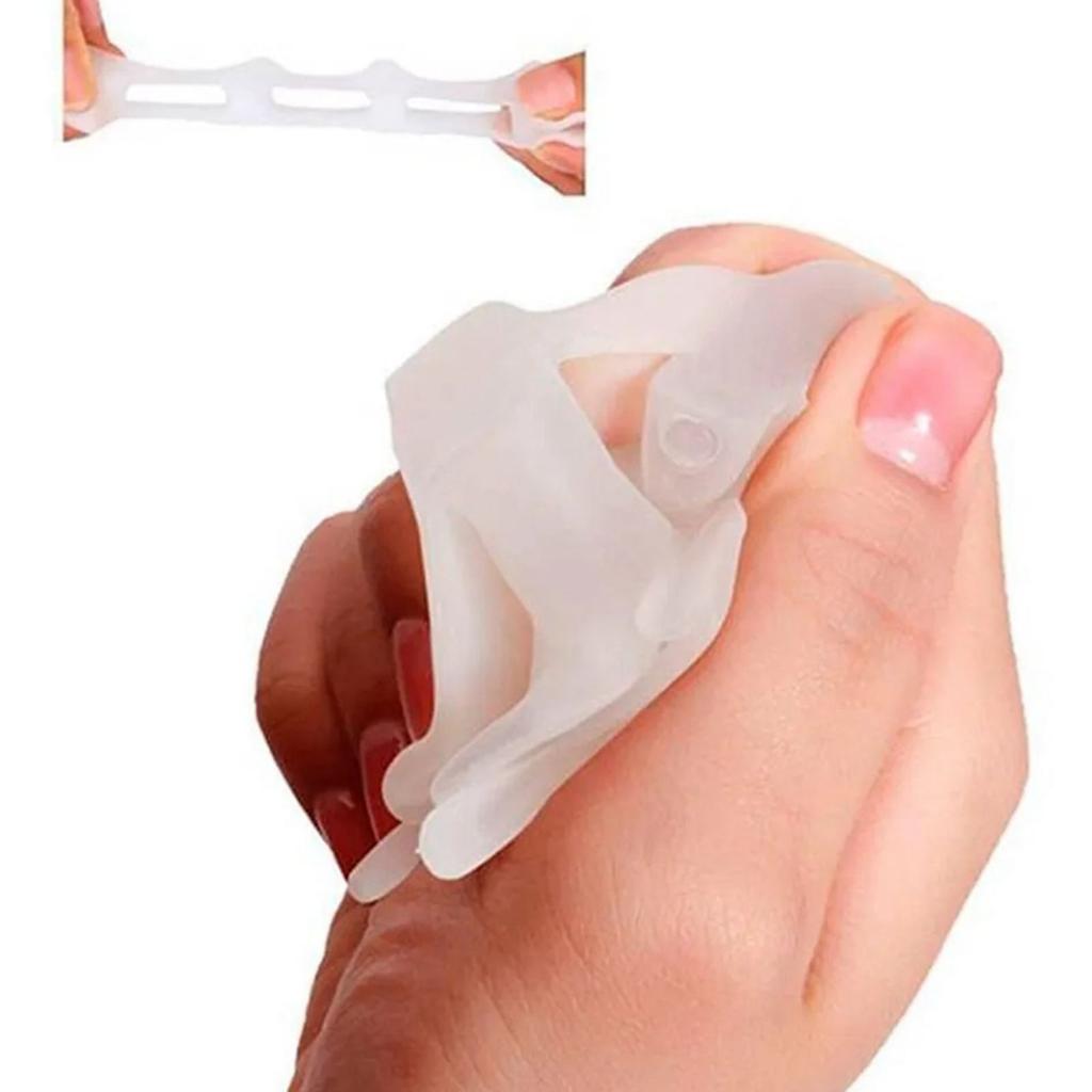 1 Pair Toe Separator Soft Stretchy Reusable Toe Spacer Bunion Corrector for Women Men White Adult