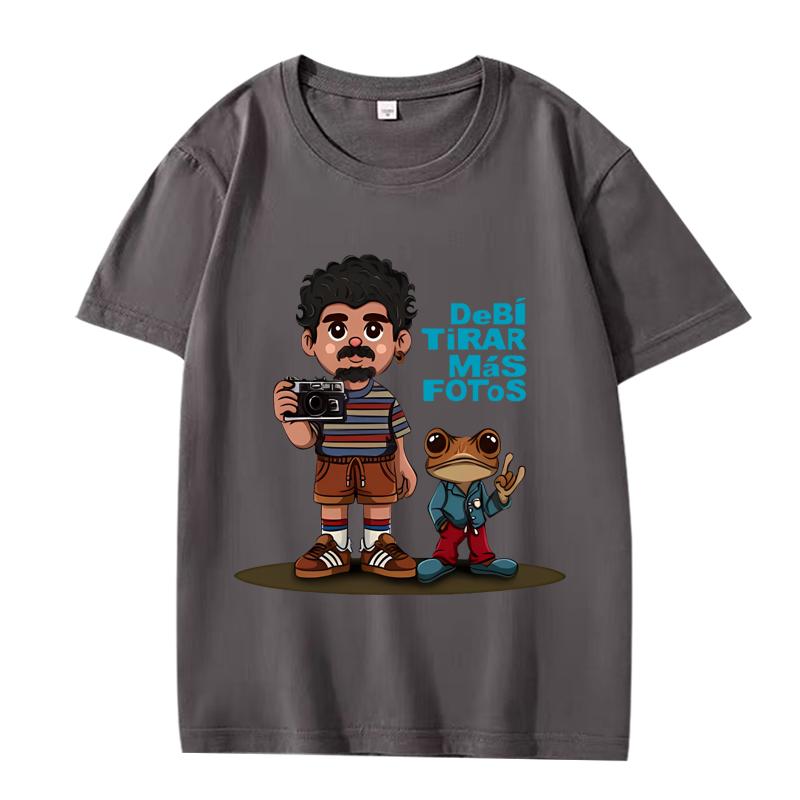 Bad Bunny Dtmf Cartoon T-Shirt  neu Herren Damen Oversized 100% Baumwolle Kurzarm Sommerdruck Unisex Übergröße Oberteile