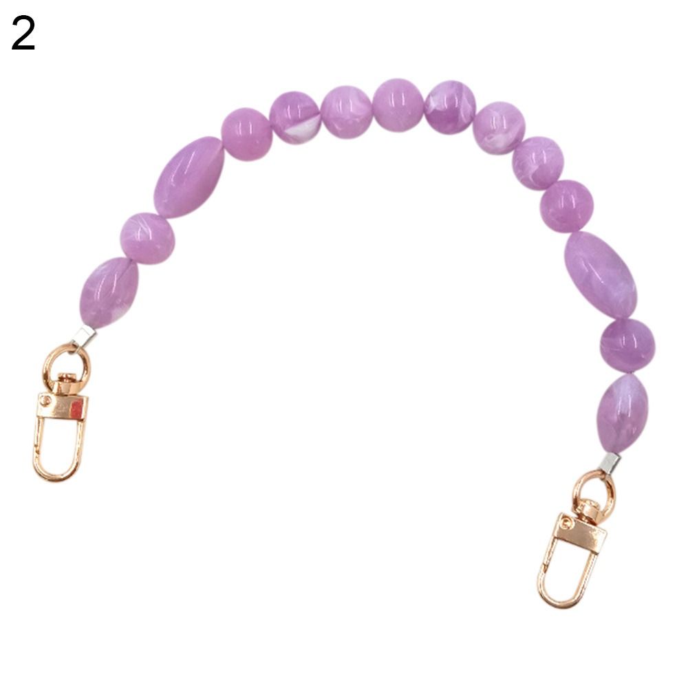Exquisite Colorful Handbag Chain Replaceable Stone Bead Phone Case Hanging Chain Resin Purse Bag Belt Phone Case Accessories