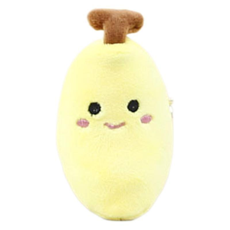 Adorable Cartoon Banana Plush Toy Keychain With Ultra Soft Short Plush Material For Bags