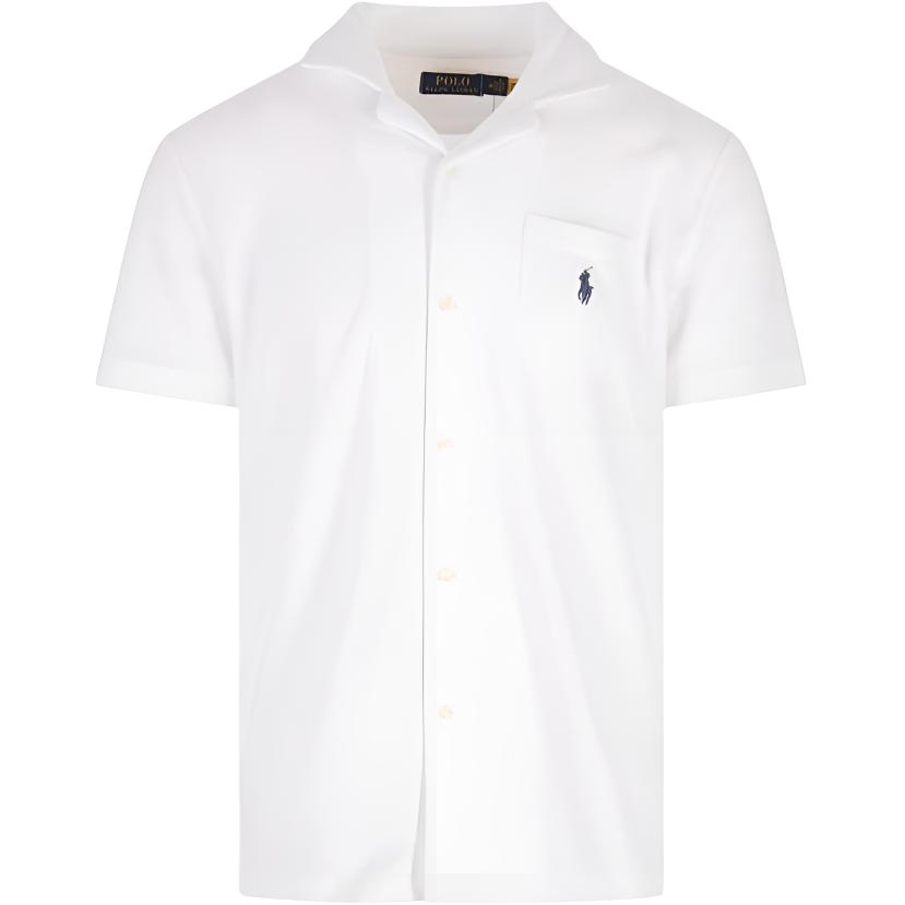 

Polo Ralph Lauren Однотонная рубашка-поло с карманом с коротким рукавом Мужская рубашки Белый MNPOWOV1N820689-100 S