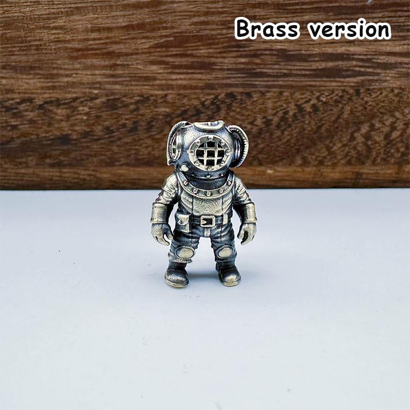 

Diver Figurine Brass Knife Beads Edc Diy Woven Bracelets Lanyard Pendants Accessories Outdoor Tool Hangings Charms Gift золотой