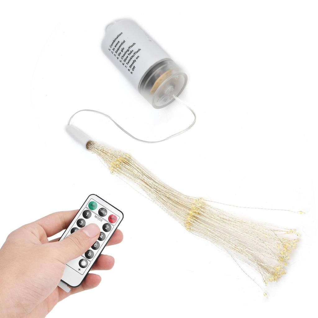 Firework Lights Remote Control Beautiful Shape 8 Modes Waterproof Starburst Light for