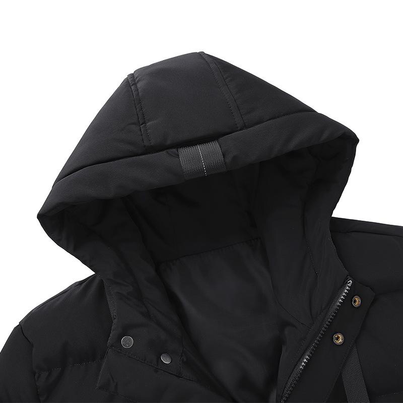 Winter Neue Baumwollgepolsterte Jacke Herren Koreanische Version Lange Daunen Baumwollgepolsterte Jacke Gepolstert Kapuze Übergröße Baumwollgepolsterte Jacke Herren.