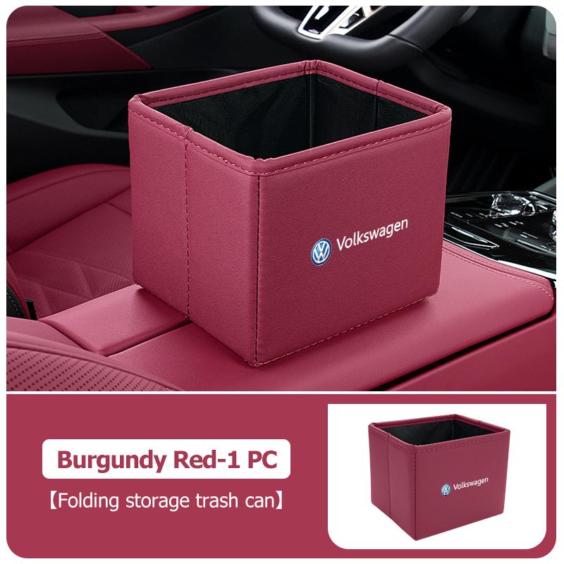 For Volkswagen VW Collapsible Car Trash Can Storage Box Portable Interior Organizer Passat Golf 4 5 6 Tiguan Polo Scirocco Jetta