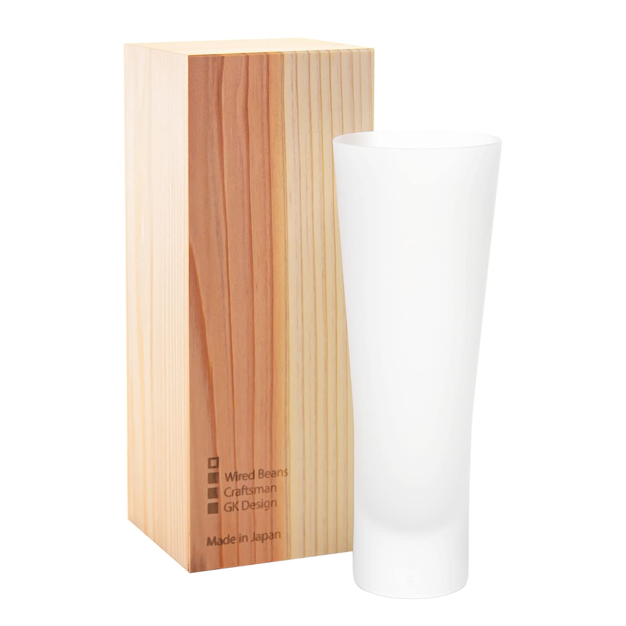 

Wired Beans Eternal Beer Glass, 430ml (Frosted), in a Cedar Box