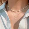 Lulu Tong 2022 Marquise Cut Diamond Necklace for Women in 925 Silver - Elegant Clavicle Chain with Single Diamond.