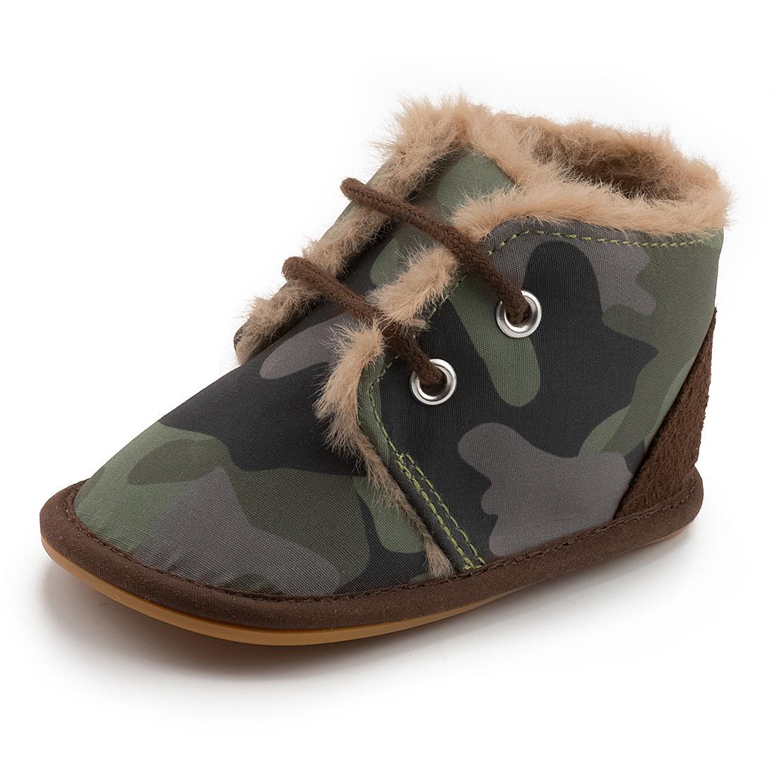 Non-Slip Fleece-Lined Baby Winter Boots for 0-1 Year Olds with Rubber Soles 13cm / 107g