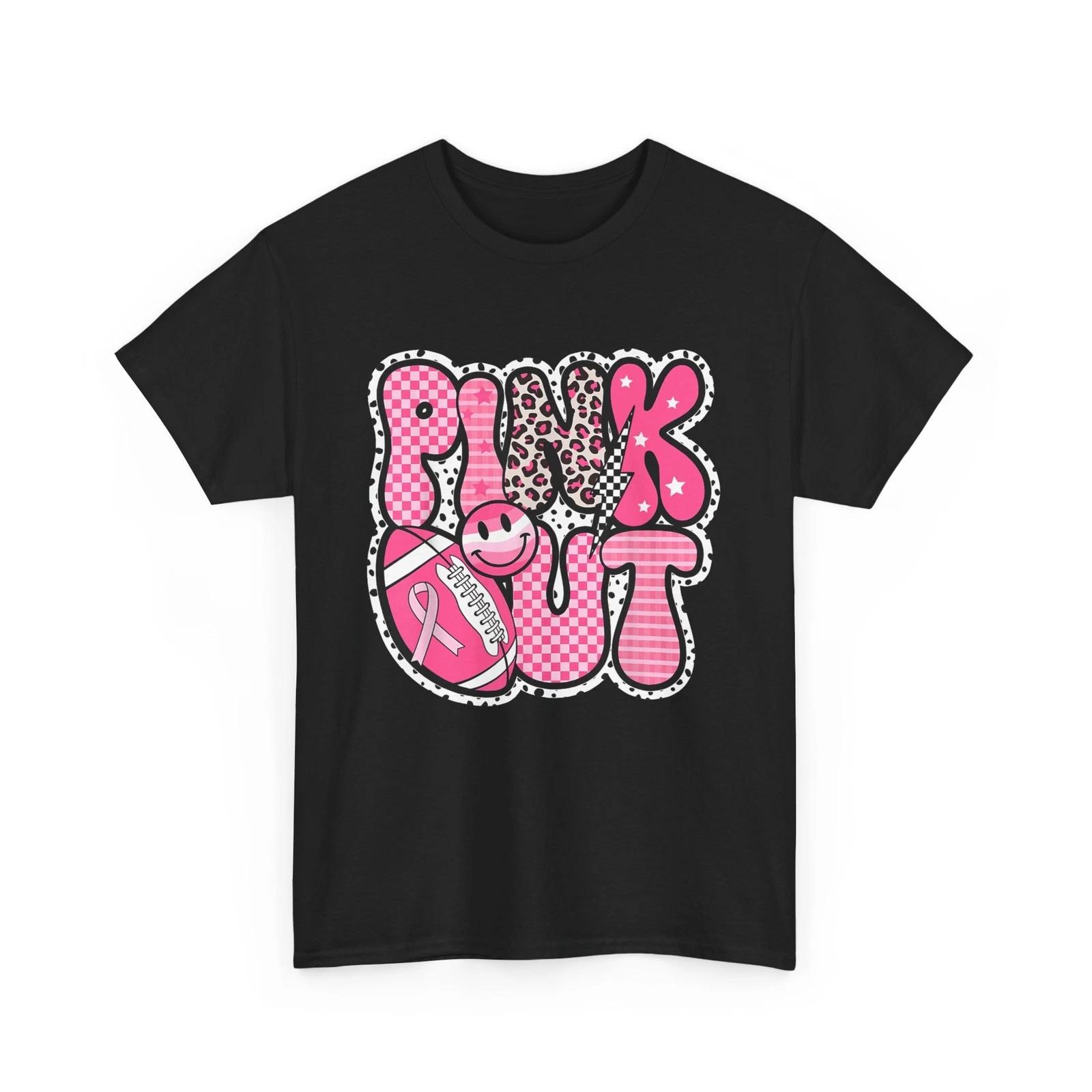 Pink Out Football Team Breast Cancer Awareness Month T-Shirt S