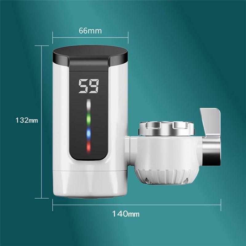 A20F-Hot Water Heater Faucet Large Screen Dynamic Digital Display For Bathroom Kitchen Hot Water Heater Eu Plug