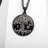 European and American Sun and Moon Tree of Life Pendant Necklace Sun and Moon Tree of Life