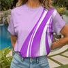 Women Summer T Shirt Retro Fashion Short Sleeve Tees Casual  Monogram Printed  Tops