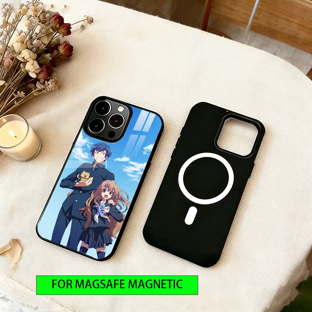 

Toradora Phone Case For iPhone17,16,15,14,13,12,11 Plus,Pro Magnetic For Magsafe Wireless Charging iPhone15ProMax