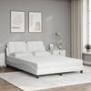VidaXL Lit avec Matelas, Lit Rembourré avec Coussin de Tête de Lit, Lit Double, Lit Adulte, Meuble de Chambre à Coucher 3208867