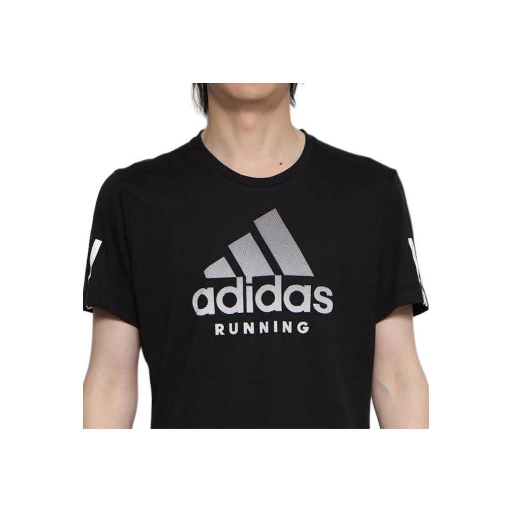 Adidas Runit Round Neck Comfortable Sports Short Sleeve T-Shirt Men Tops Black EC7494