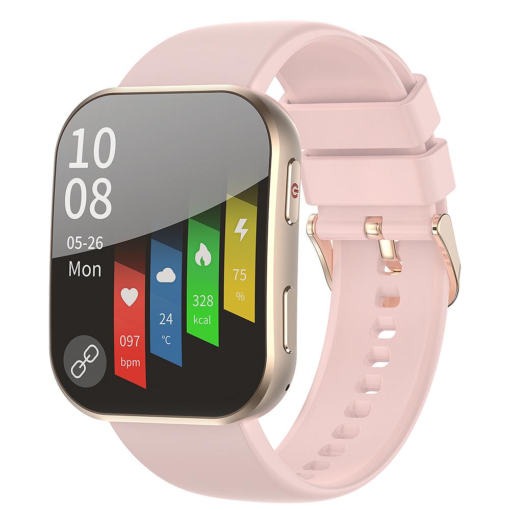 

Smart Watch Women Men BT Call Smartwatch Music Information Reminder Heart Rate Ultra-thin Watch Body AMOLED Curved Screen Sports