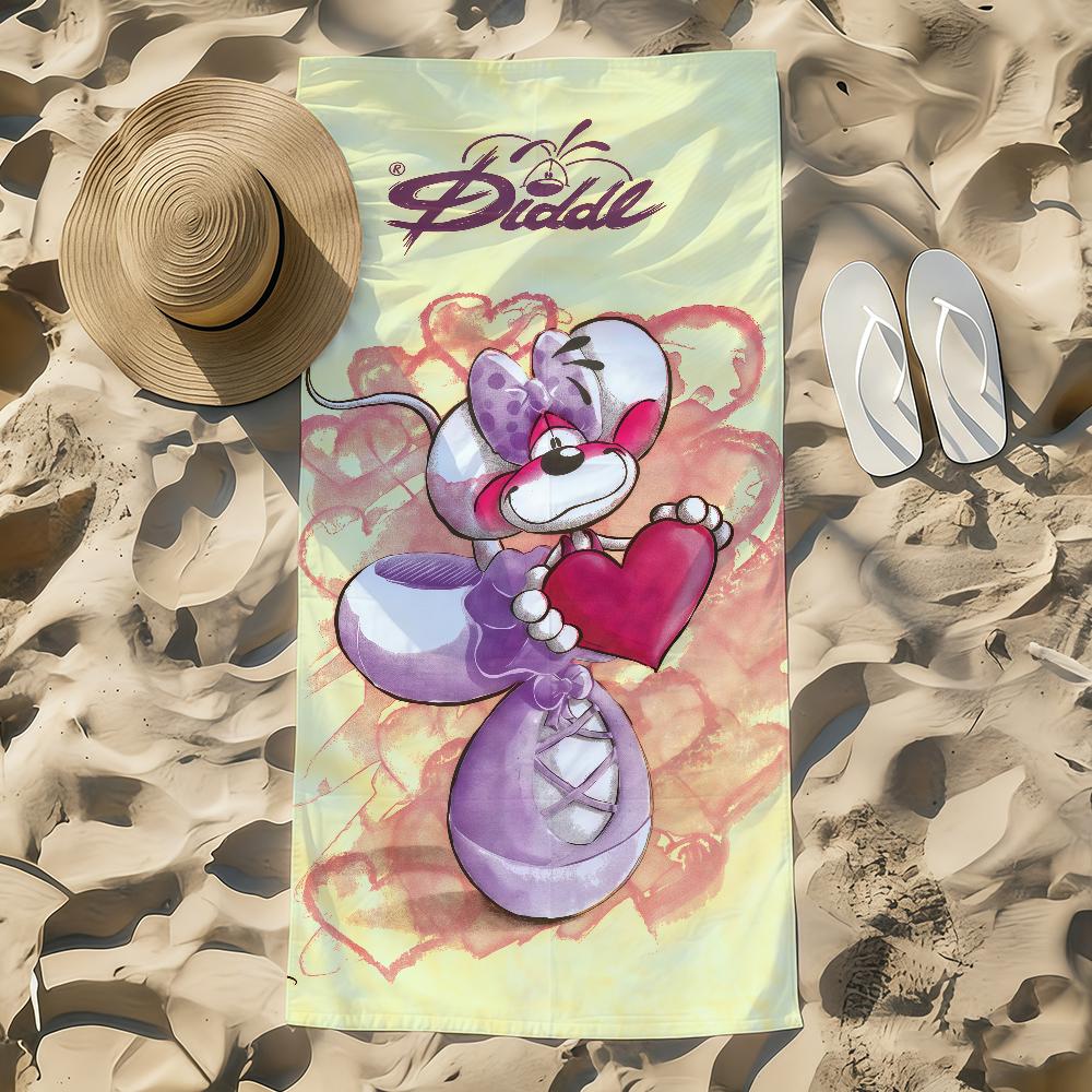 Cartoon D-Diddl Rat Towel Beach Towel Oversized Quick Dry Towel Absorbent Soft Swim Beach Towels for Men Women