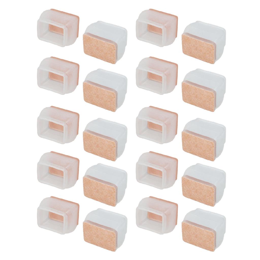 20Pcs Chair Leg Protector for Hardwood Floor Rubber Felt Furniture Pad Cover Non Scratches Noise