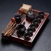 HUALEAI Ceramic Tea Set with Drawer Tea Table