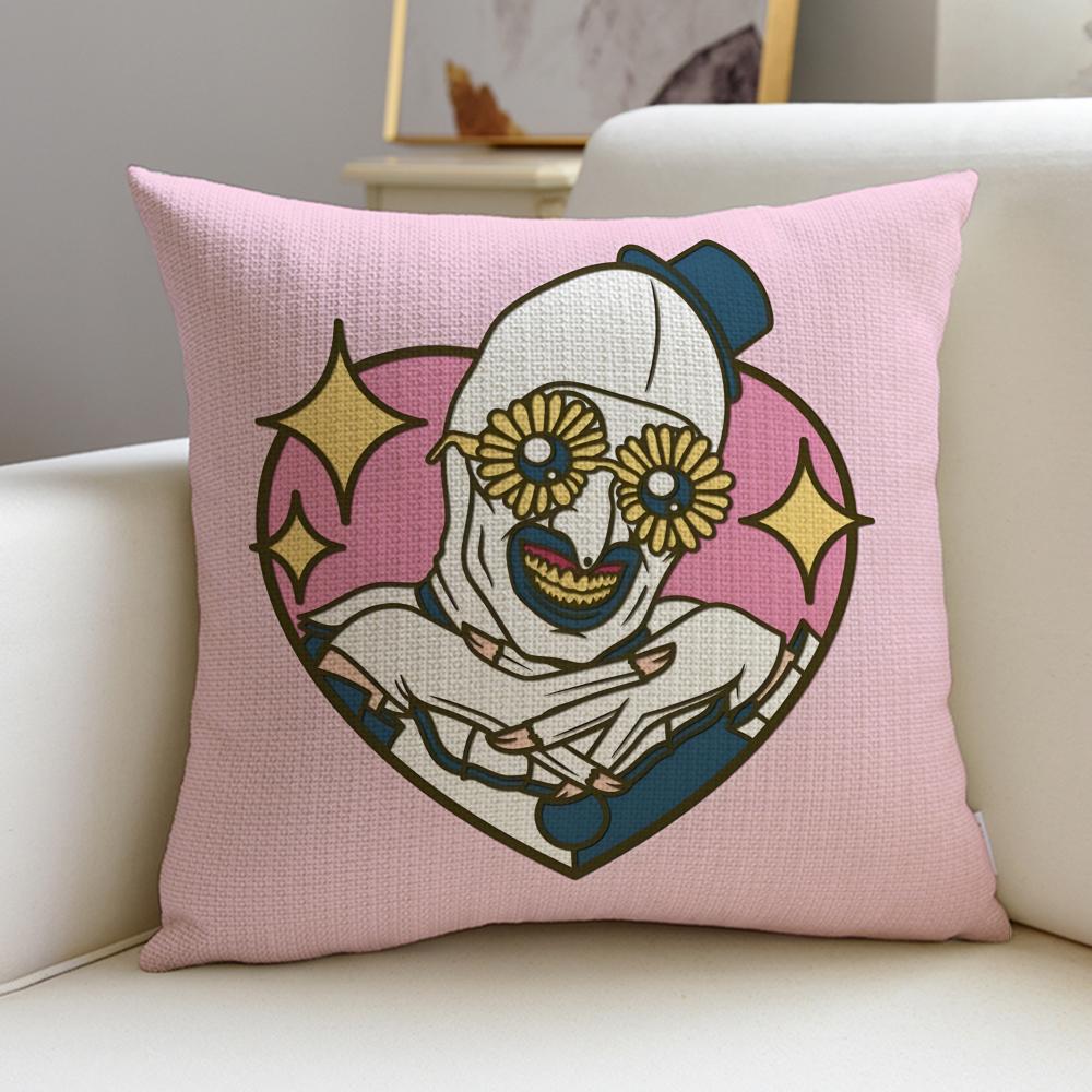 Horrifying TTerrifierS Cushion Cover Breathable and skinfriendly linen pillowcase square removable and washable cushion