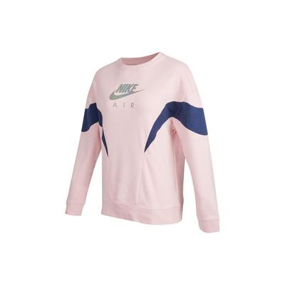 Nike Sweatshirt G Nsw Air Ft Bf Color Block Design Brand Logo Print Crew Neck Pullover Long Sleeve Kids Tops Pink DD7135-630