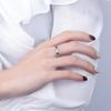 Stylová kolekce Rainbow Square plná zirkonových párových prstenů pro ženy Originální originální šperky Sterling S925 Silver Valentine