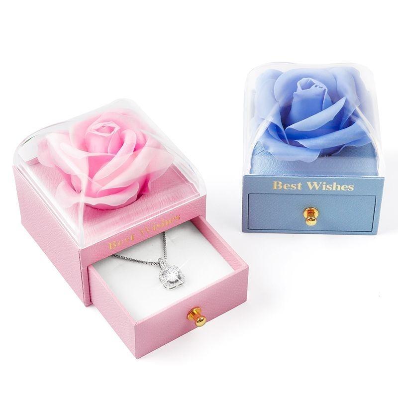 Jewelry Storage Box Valentine's Day Anniversary Gift Box Ring and Necklace Packaging Organizer Jewelry Store Storage Box