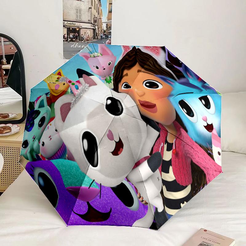 Colorful Friends Dollhouse Umbrella 8-Frame for Travel, Camping, Casual Lightweight Portable Umbrella, Essential for Every Family Holidays Gift
