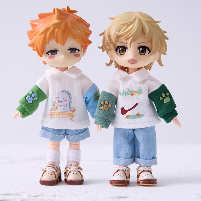 Ob11 Puppe Gekräuselte Straight Jeans Locker Dünn Wild Weites Bein Puppenhose Für Ymy, Nendoroids P9, 1/12 Bjd, Gsc, Molly Puppen
