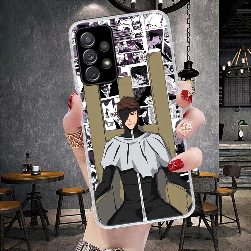 Aizen Sousuke Bleach Soft Phone Case For Samsung Galaxy A13 A14 A15 A16 A17 A53 A54 A55 A56 A57 A33 A34 A35 A36 A37 A23 A24 A25