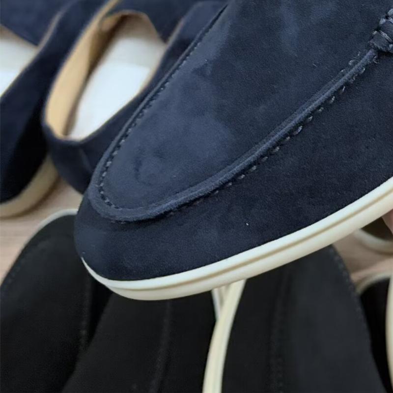 Colorful Loafers Casual All Real Leather Walking man's Shoes Sheepskin Suede