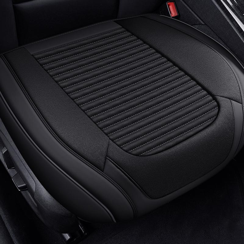 Pu Genuine Leather Auto Seat Case Universal Vehicle Seat Cushion Anti Slip Chair Protector Mat Waterproof Sweatproof Surface