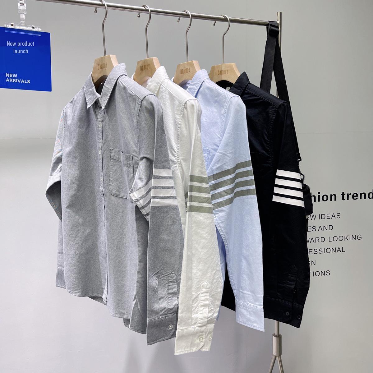 

Men s Color Block Cotton Long Sleeve Shirt - Casual Japanese Style M чорний