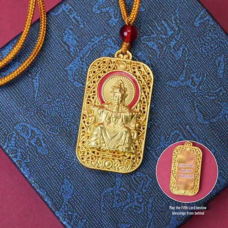 Wutai Mountain Fifth Lord Peace Blessing Amulet Keychain Ornament
